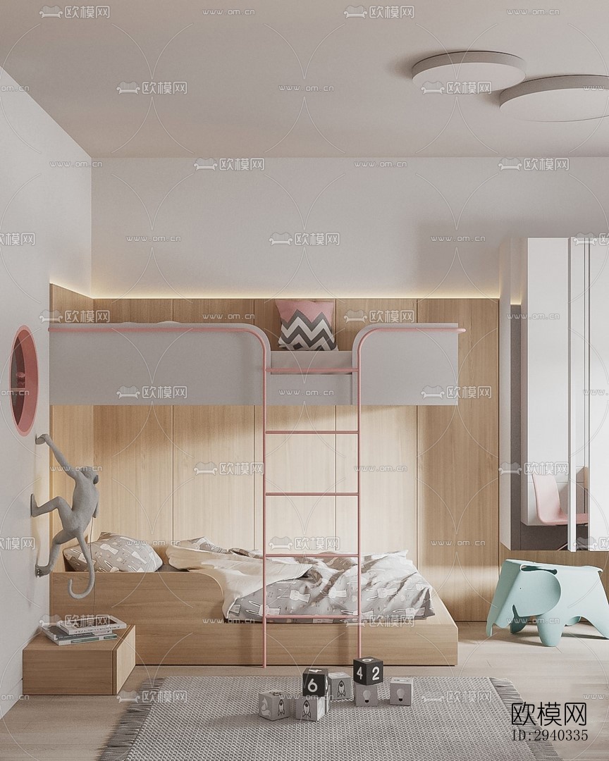 现代平层效果图下载（渲染图8）