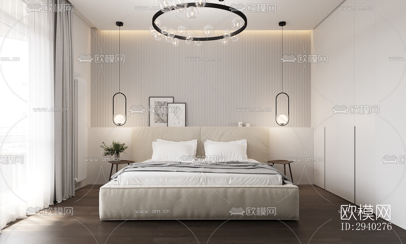 现代平层效果图下载（渲染图3）