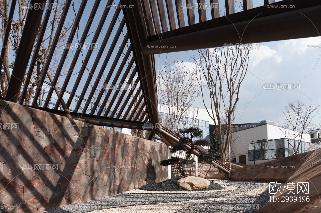 现代酒店民宿效果图下载（渲染图9）