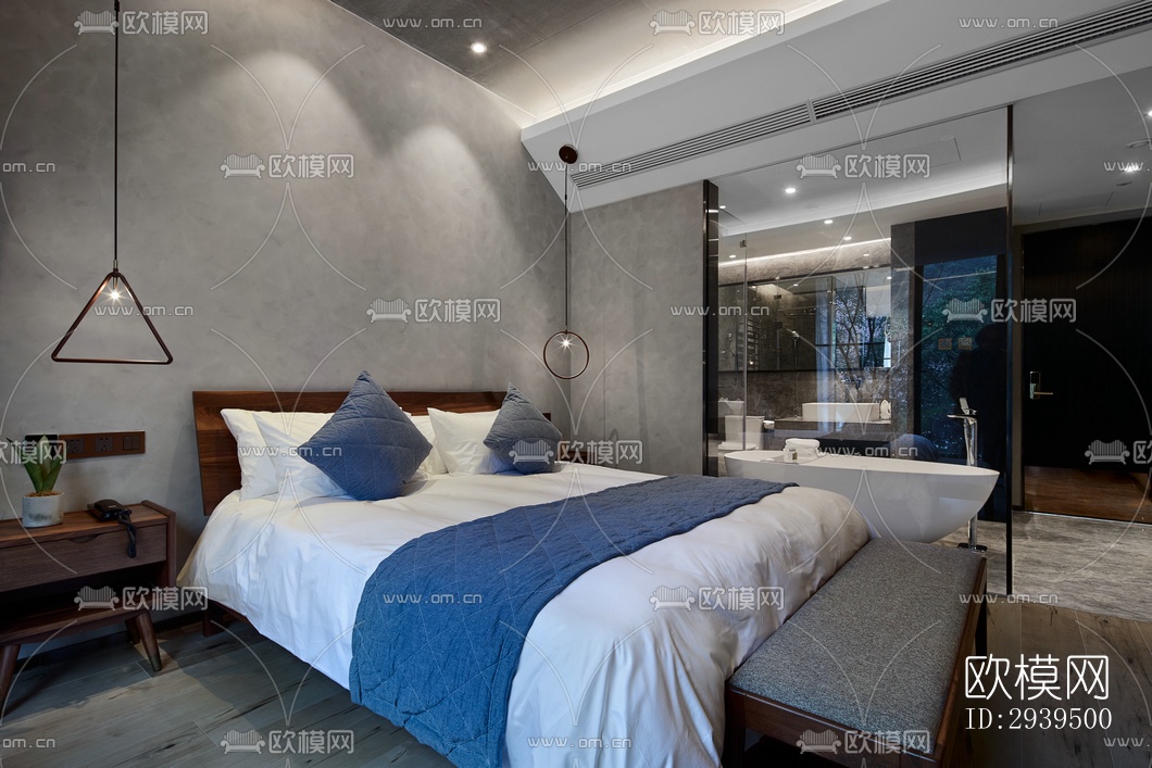 现代酒店民宿效果图下载（渲染图13）