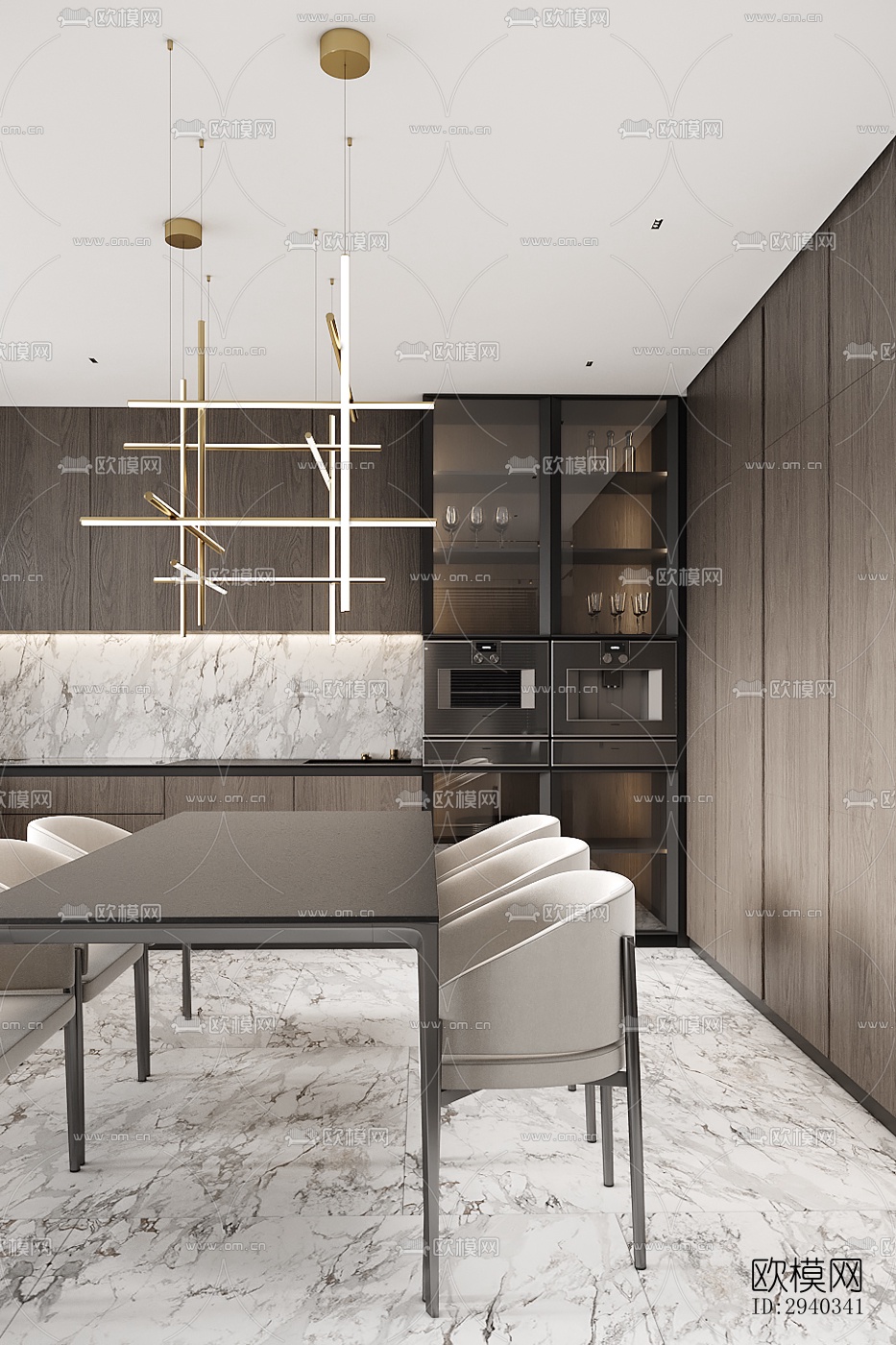 现代平层效果图下载（渲染图12）