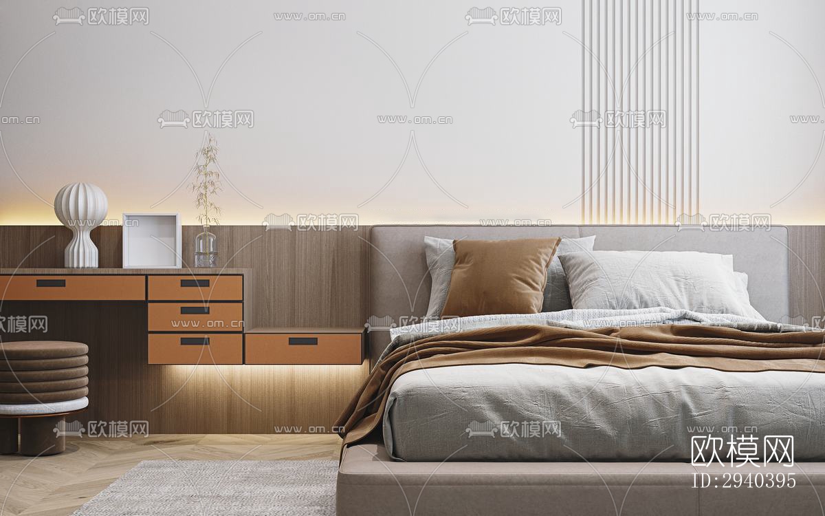 现代平层效果图下载（渲染图14）