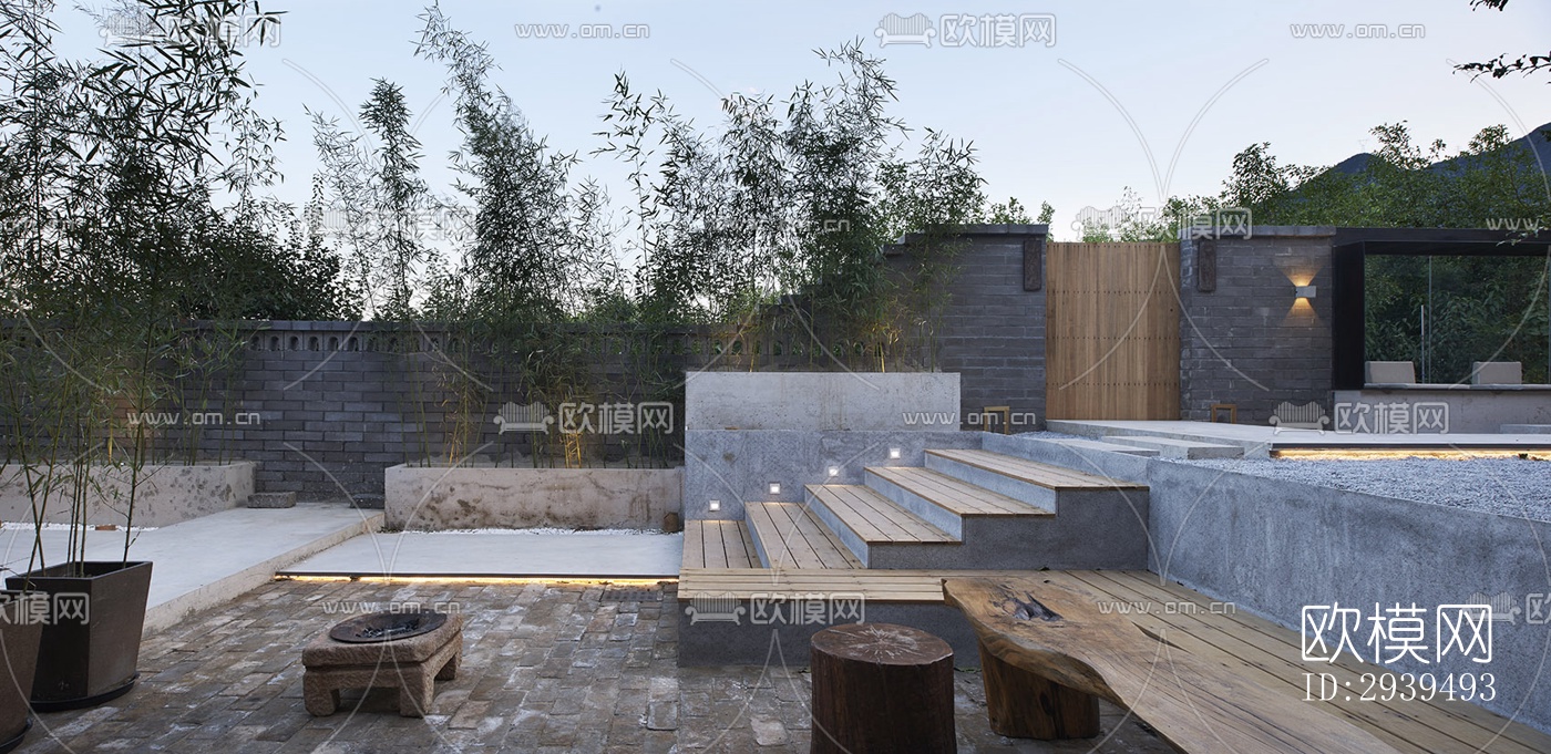 现代酒店民宿效果图下载（渲染图2）