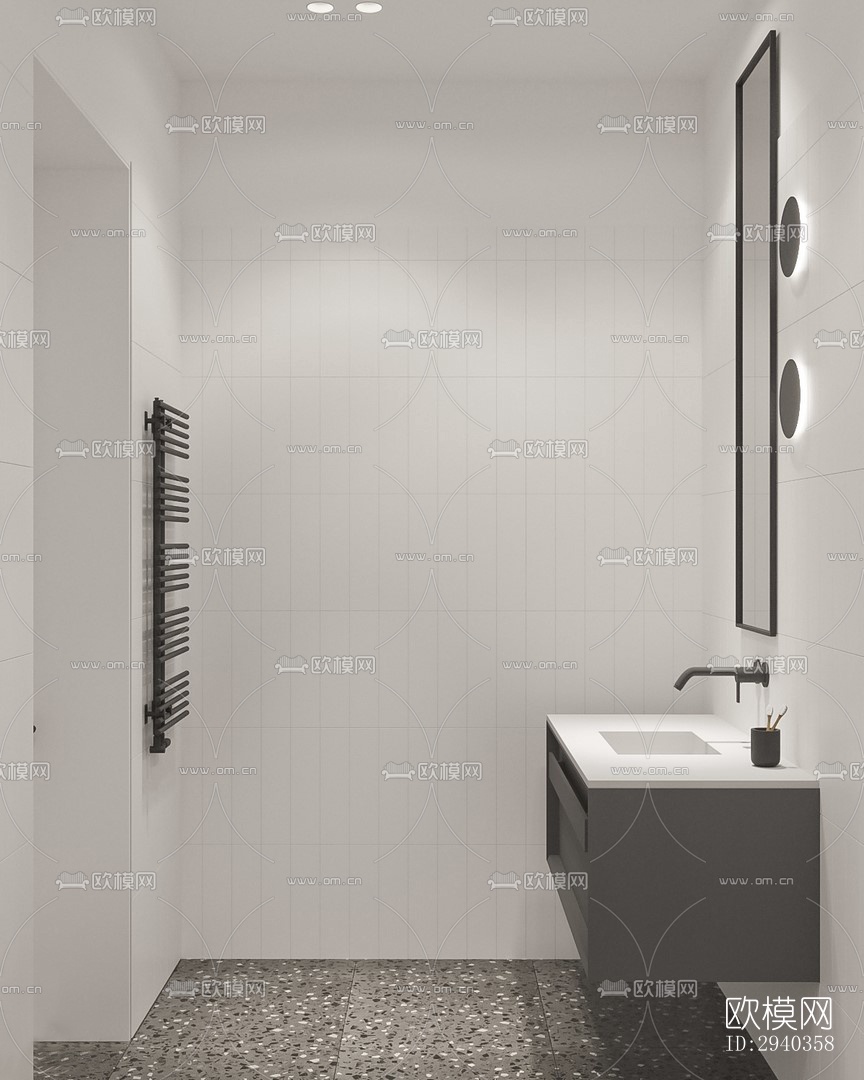 现代平层效果图下载（渲染图13）