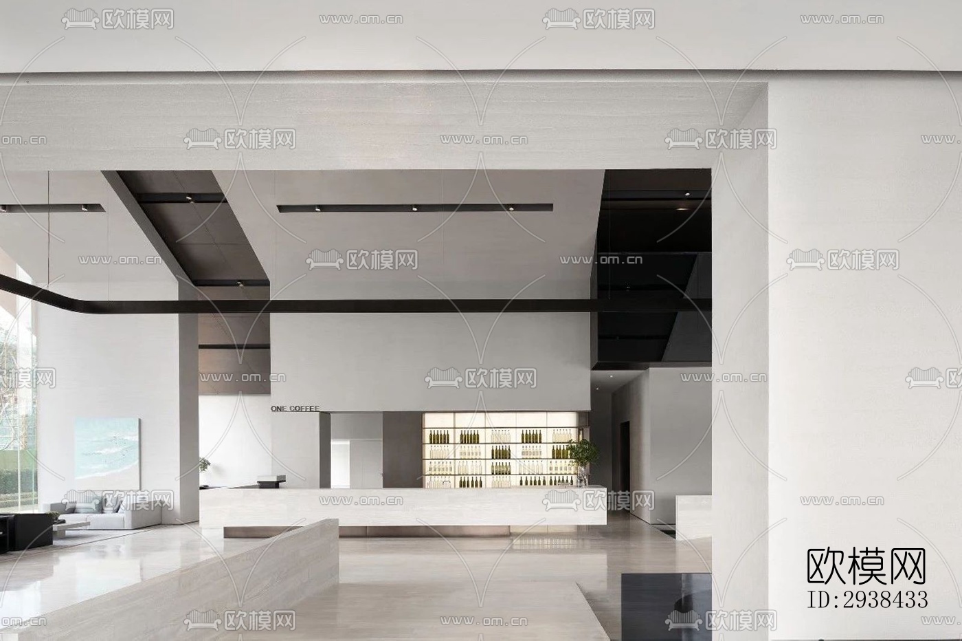 新中式售楼处效果图下载（渲染图15）