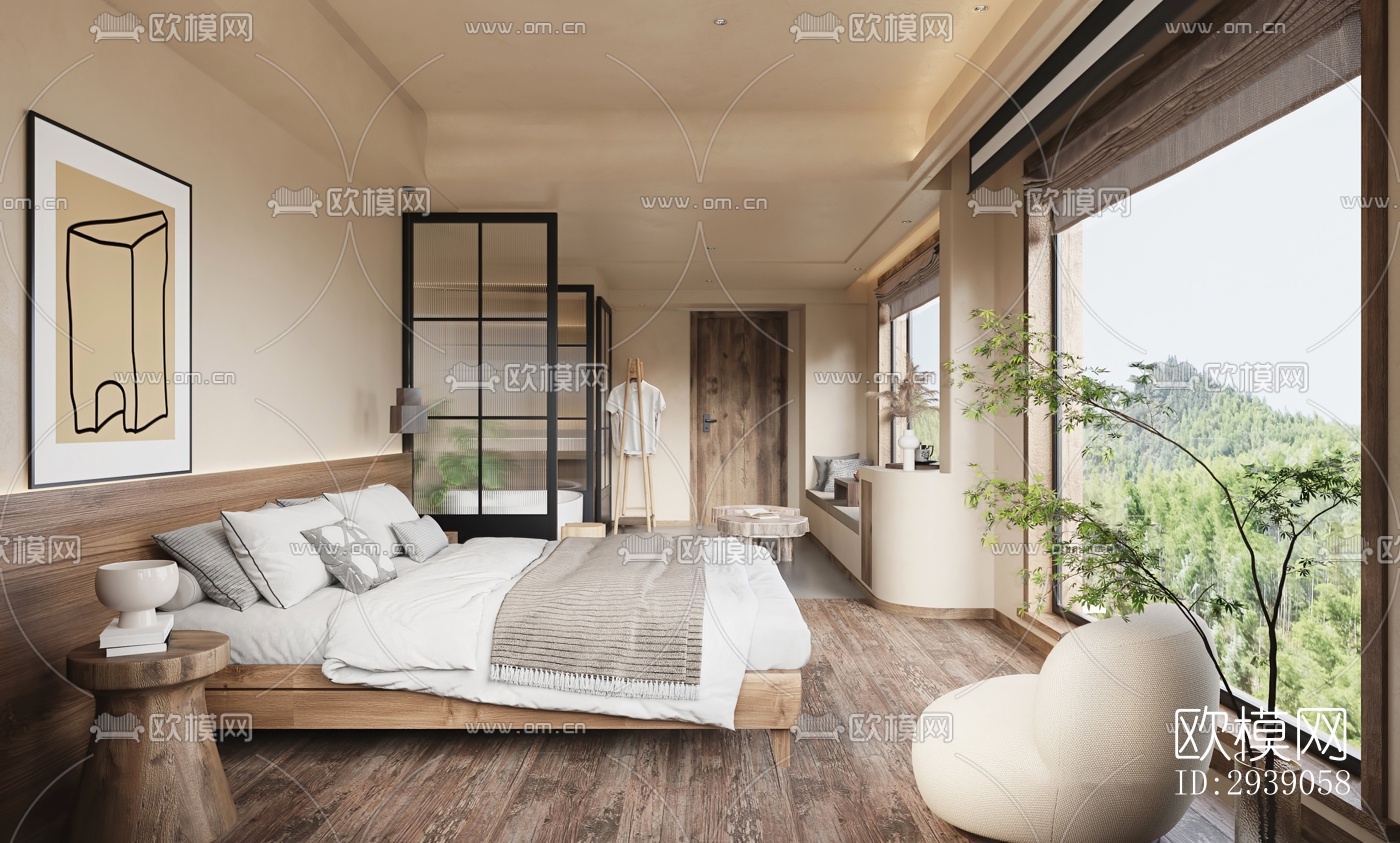 侘寂酒店民宿效果图下载（渲染图12）