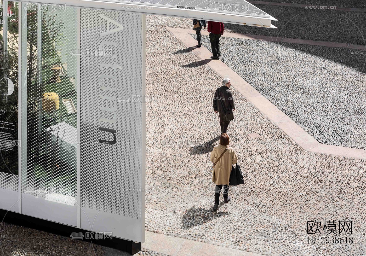 法式展览展厅效果图下载（渲染图2）