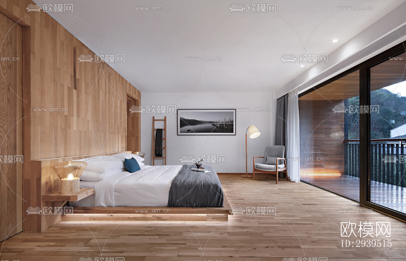 现代酒店民宿效果图下载（渲染图6）