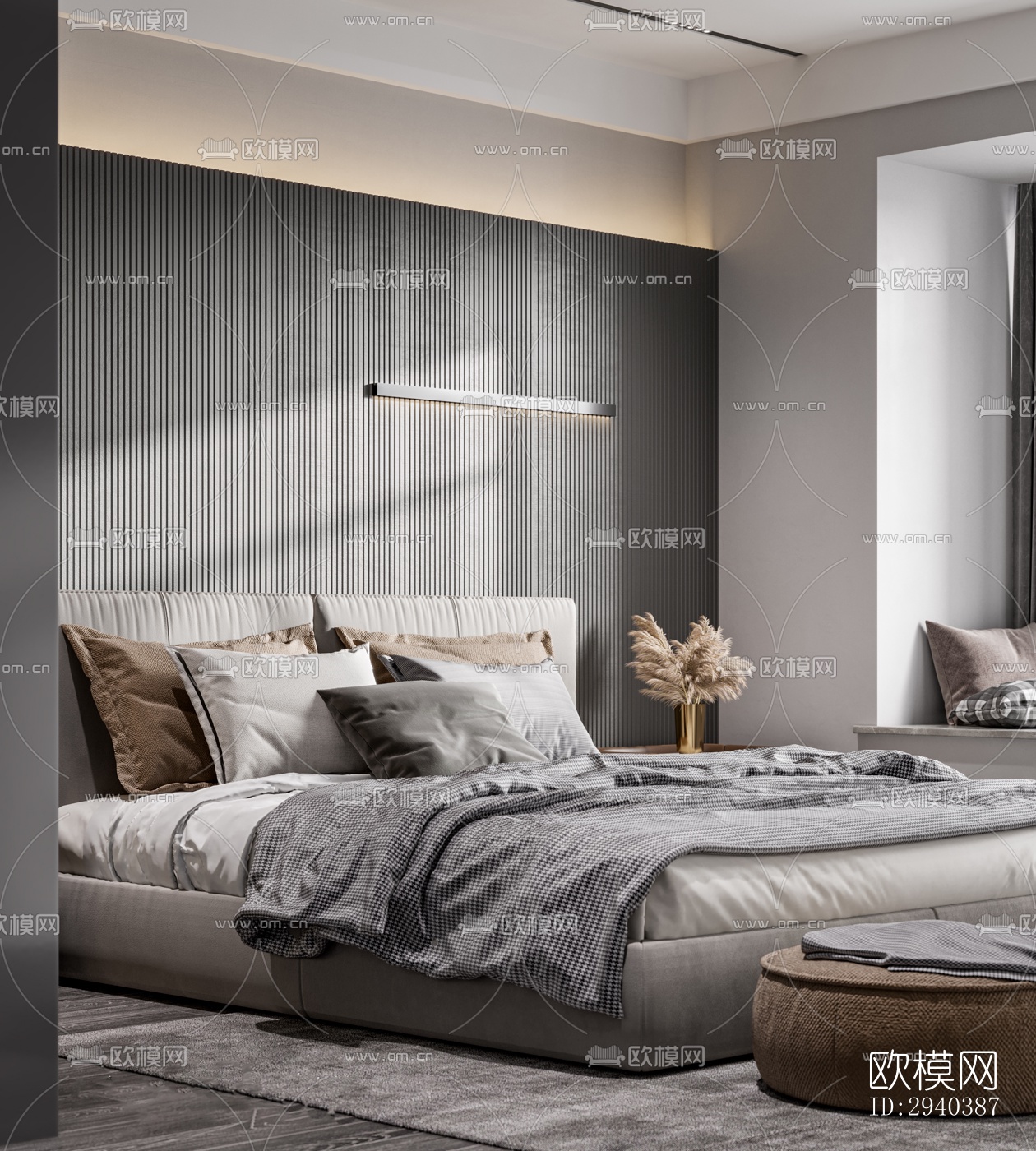 现代平层效果图下载（渲染图4）