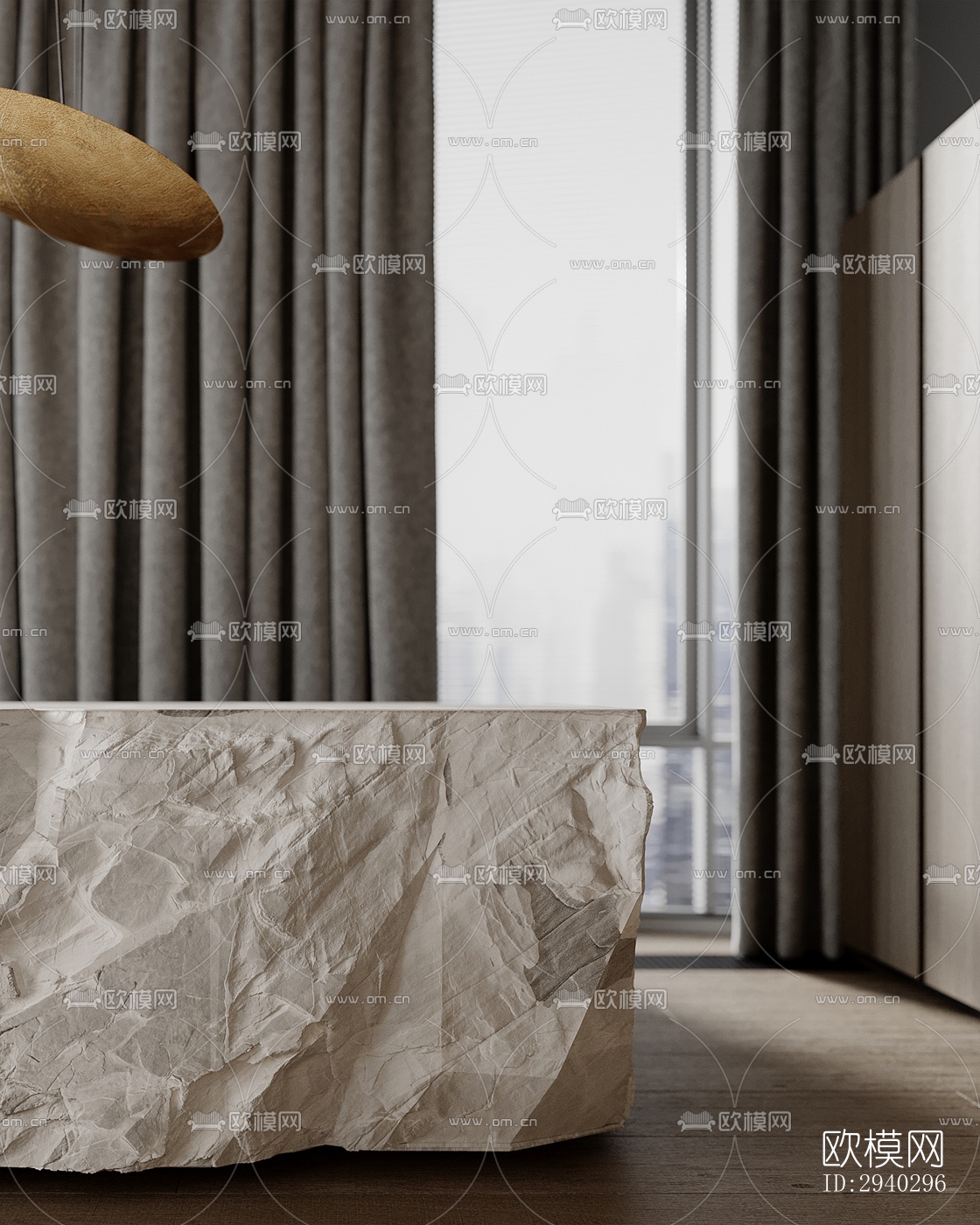 现代平层效果图下载（渲染图9）