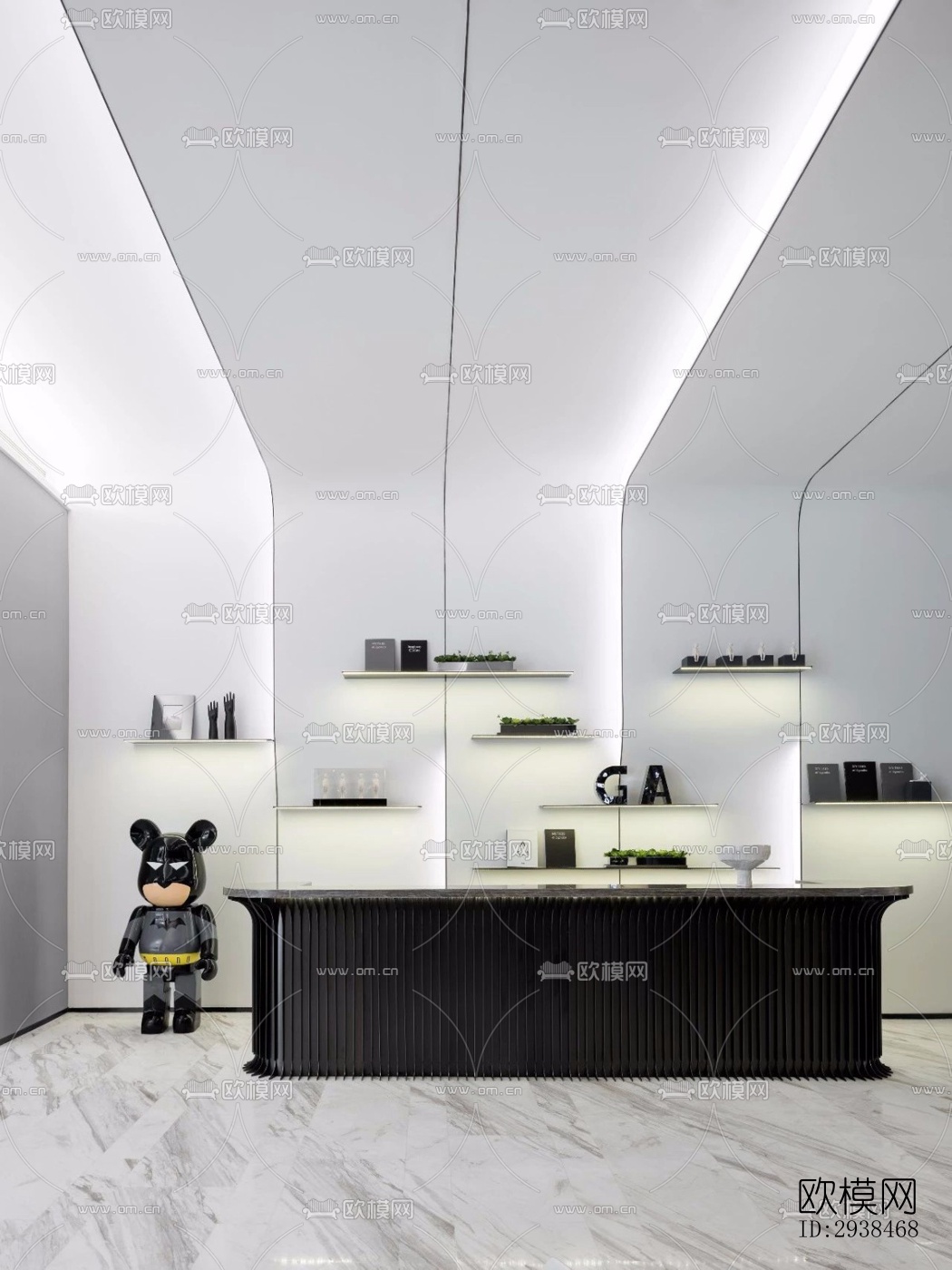 高级灰售楼处效果图下载（渲染图16）