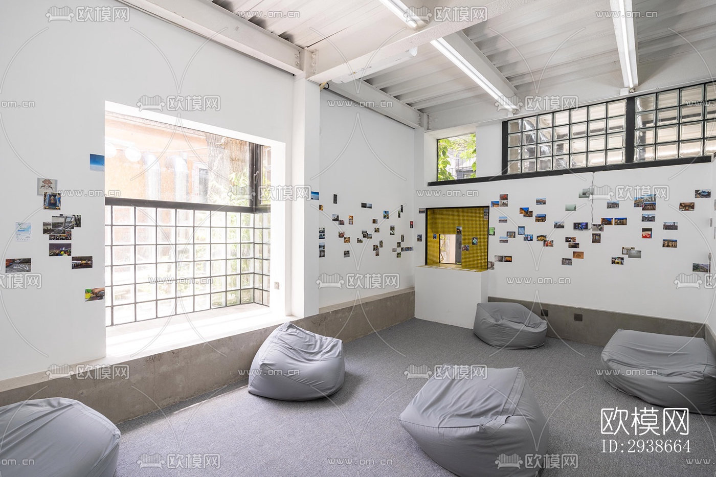 现代展览展厅效果图下载（渲染图2）