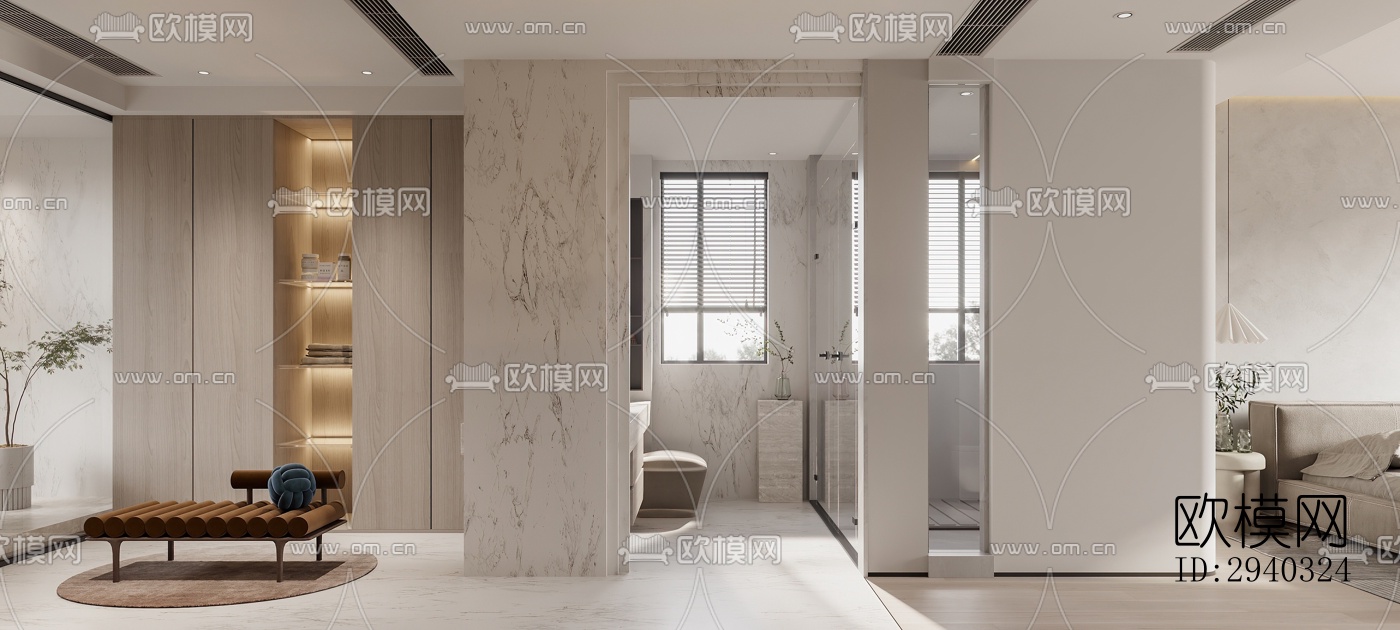 现代平层效果图下载（渲染图9）