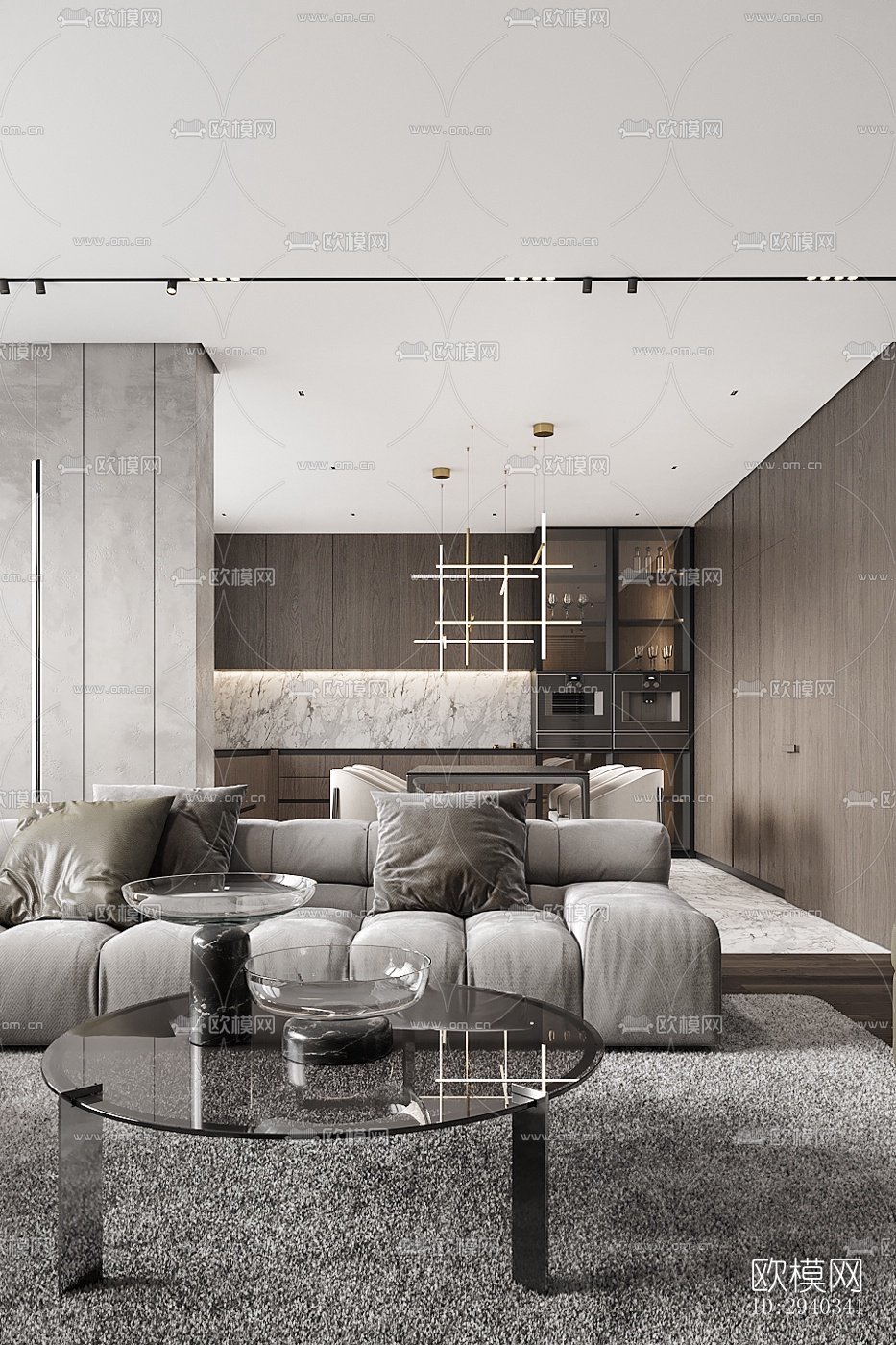 现代平层效果图下载（渲染图5）