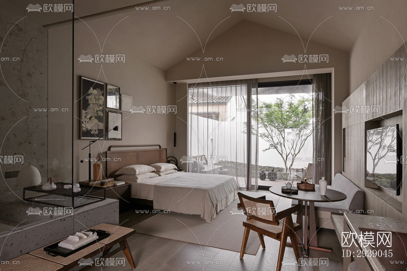 侘寂酒店民宿效果图下载（渲染图2）