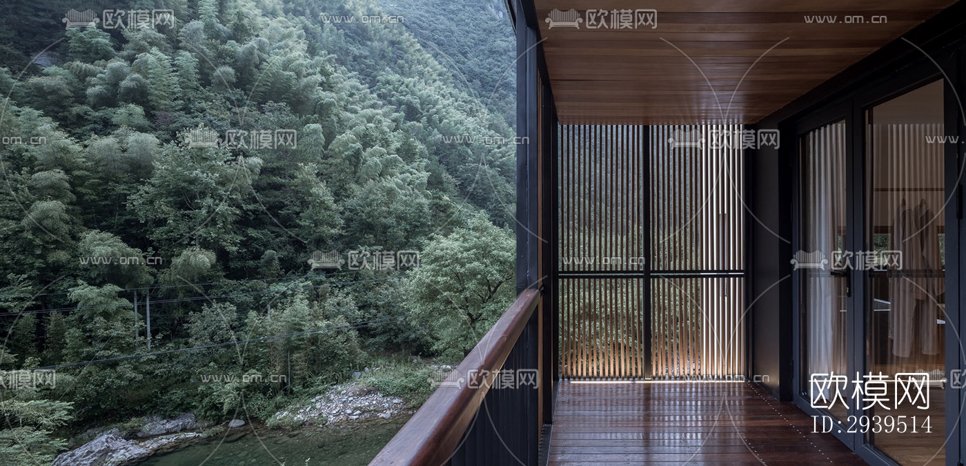 现代酒店民宿效果图下载（渲染图13）