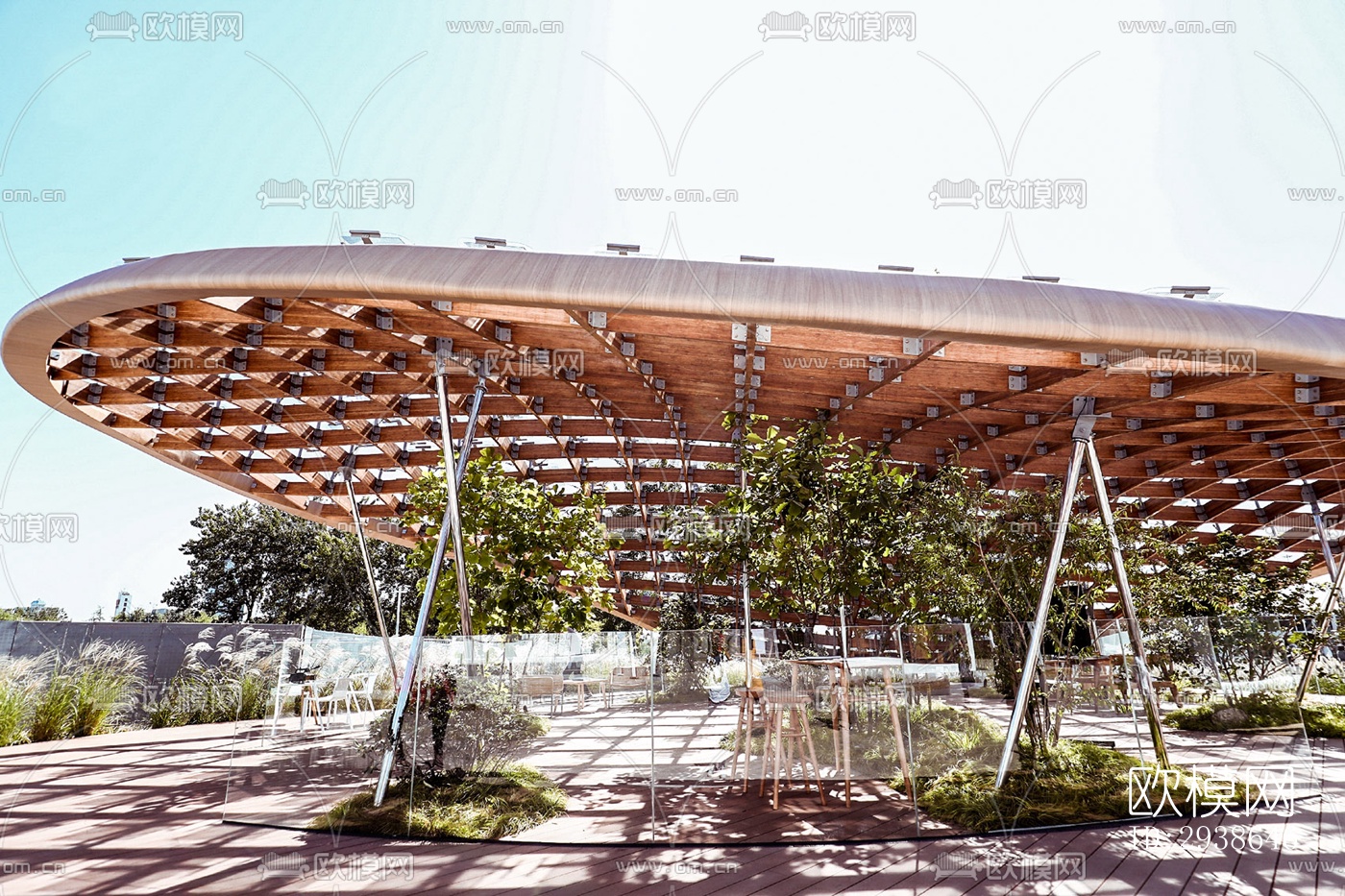 现代展览展厅效果图下载（渲染图7）