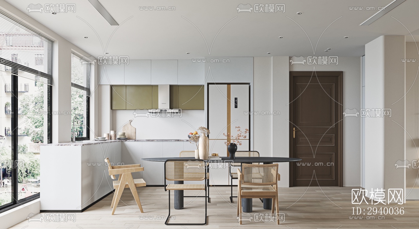 侘寂平层效果图下载（渲染图10）