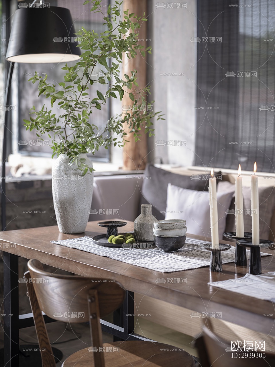 新中式酒店民宿效果图下载（渲染图8）