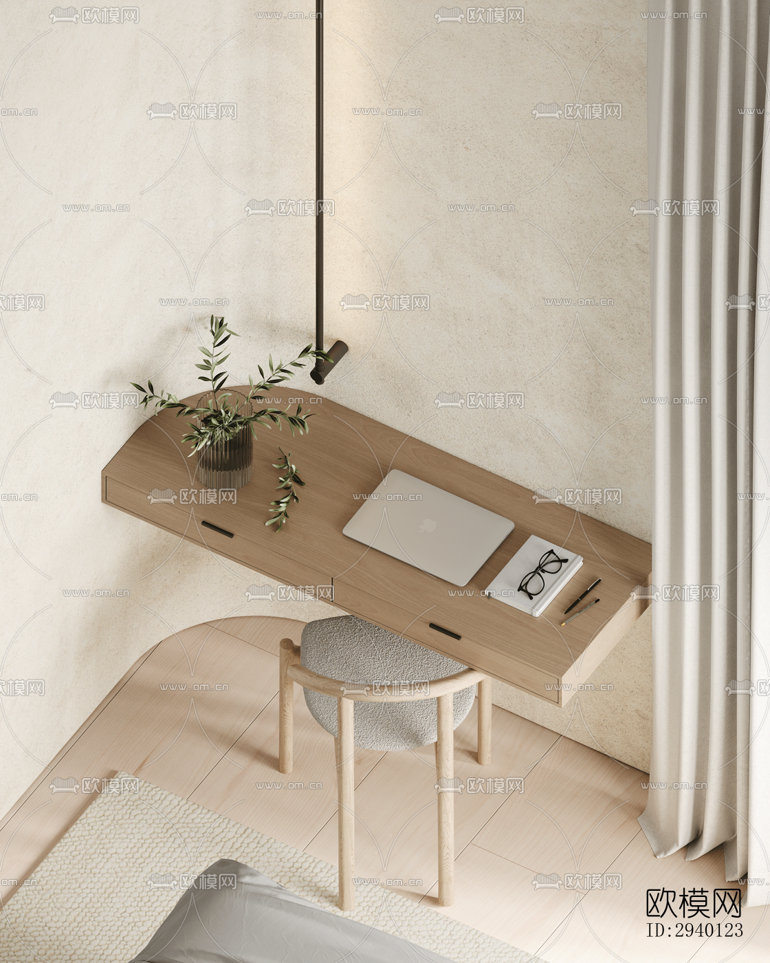 北欧平层效果图下载（渲染图1）