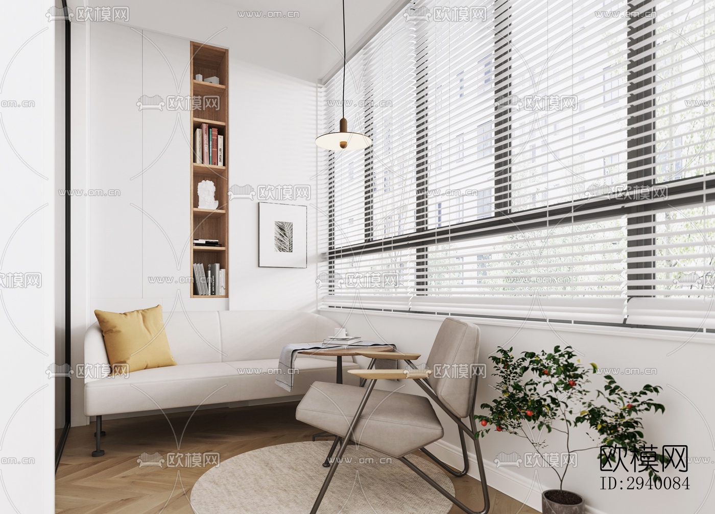 北欧平层效果图下载（渲染图5）