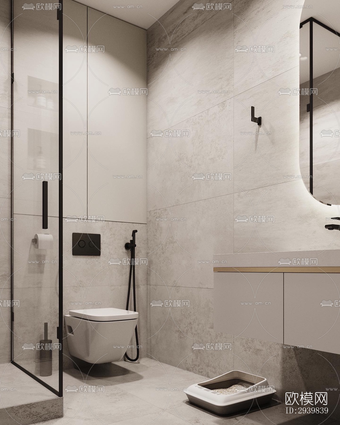 现代公寓效果图下载（渲染图15）