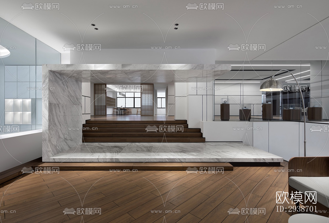 现代展览展厅效果图下载（渲染图6）