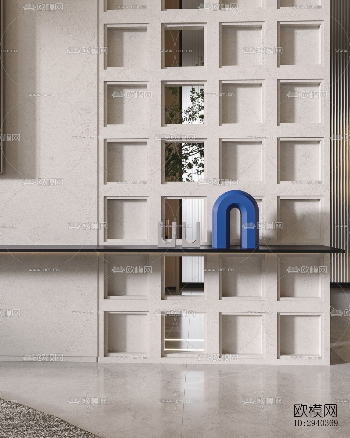 现代平层效果图下载（渲染图13）