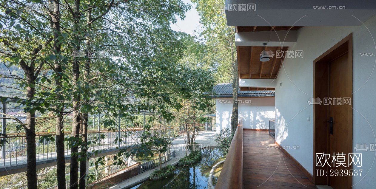 现代酒店民宿效果图下载（渲染图3）