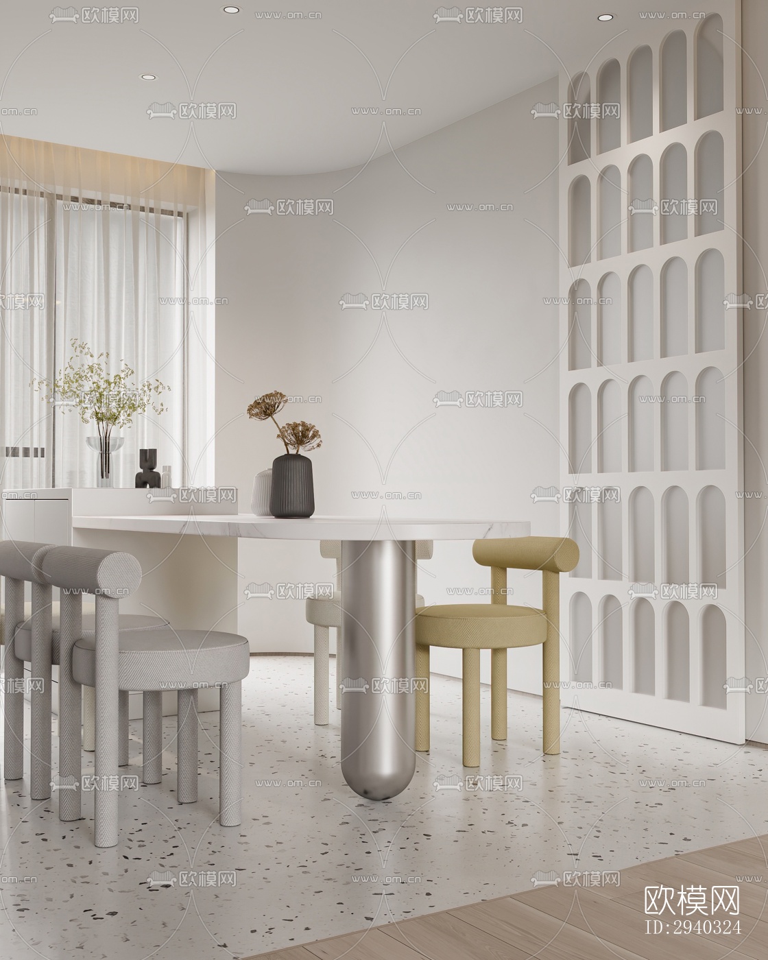 现代平层效果图下载（渲染图11）