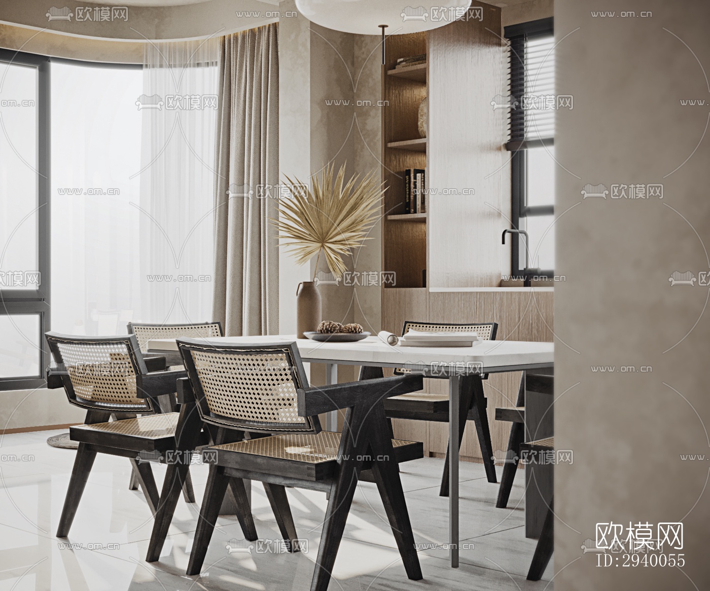 侘寂平层效果图下载（渲染图9）