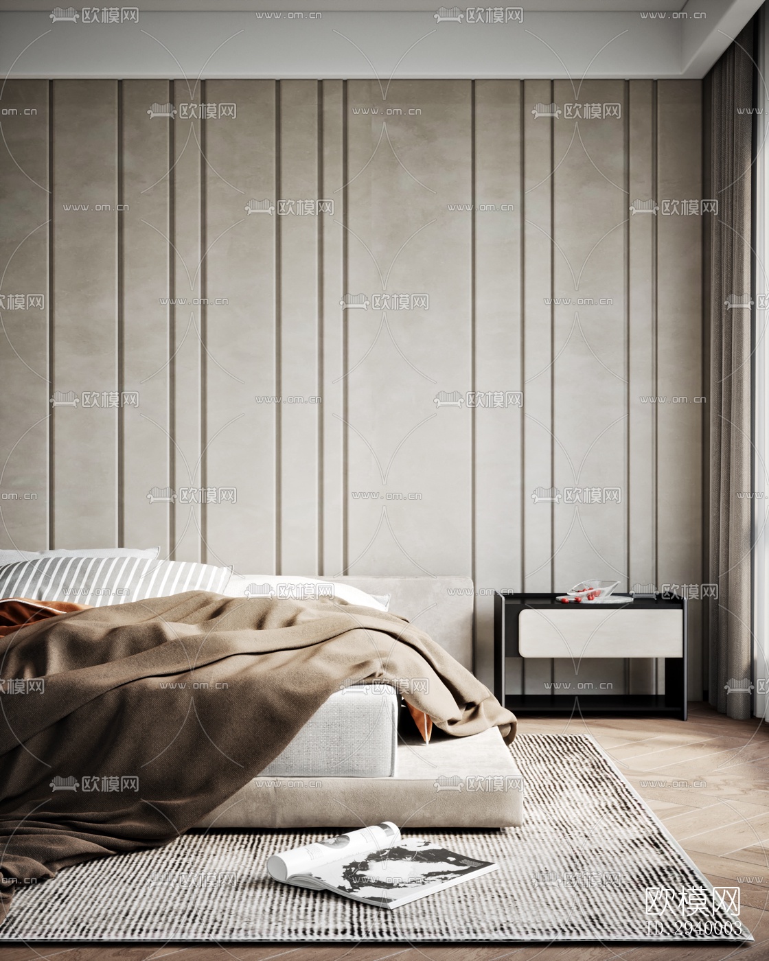 侘寂平层效果图下载（渲染图12）