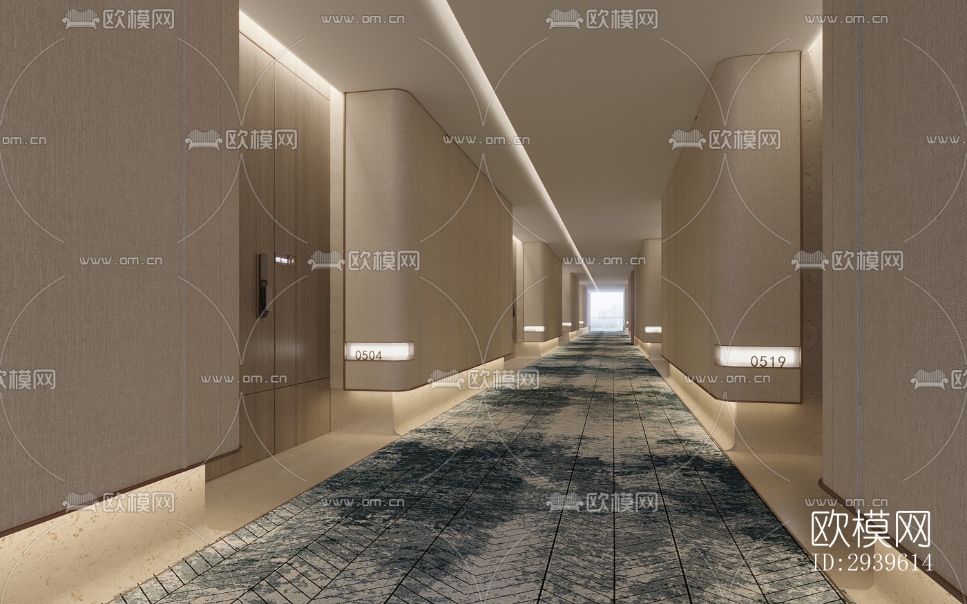 现代酒店民宿效果图下载（渲染图18）