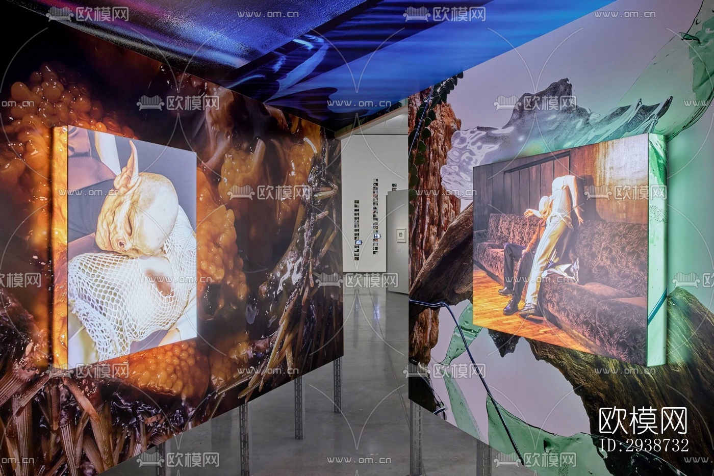 现代展览展厅效果图下载（渲染图10）