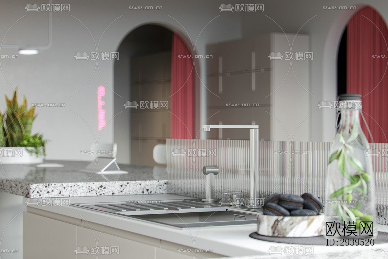 现代酒店民宿效果图下载（渲染图13）