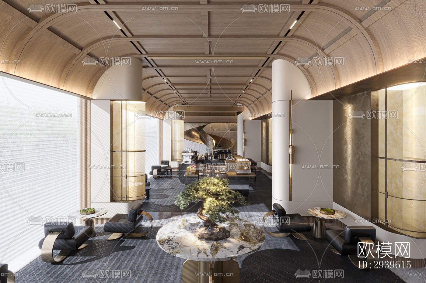 现代酒店民宿效果图下载（渲染图11）