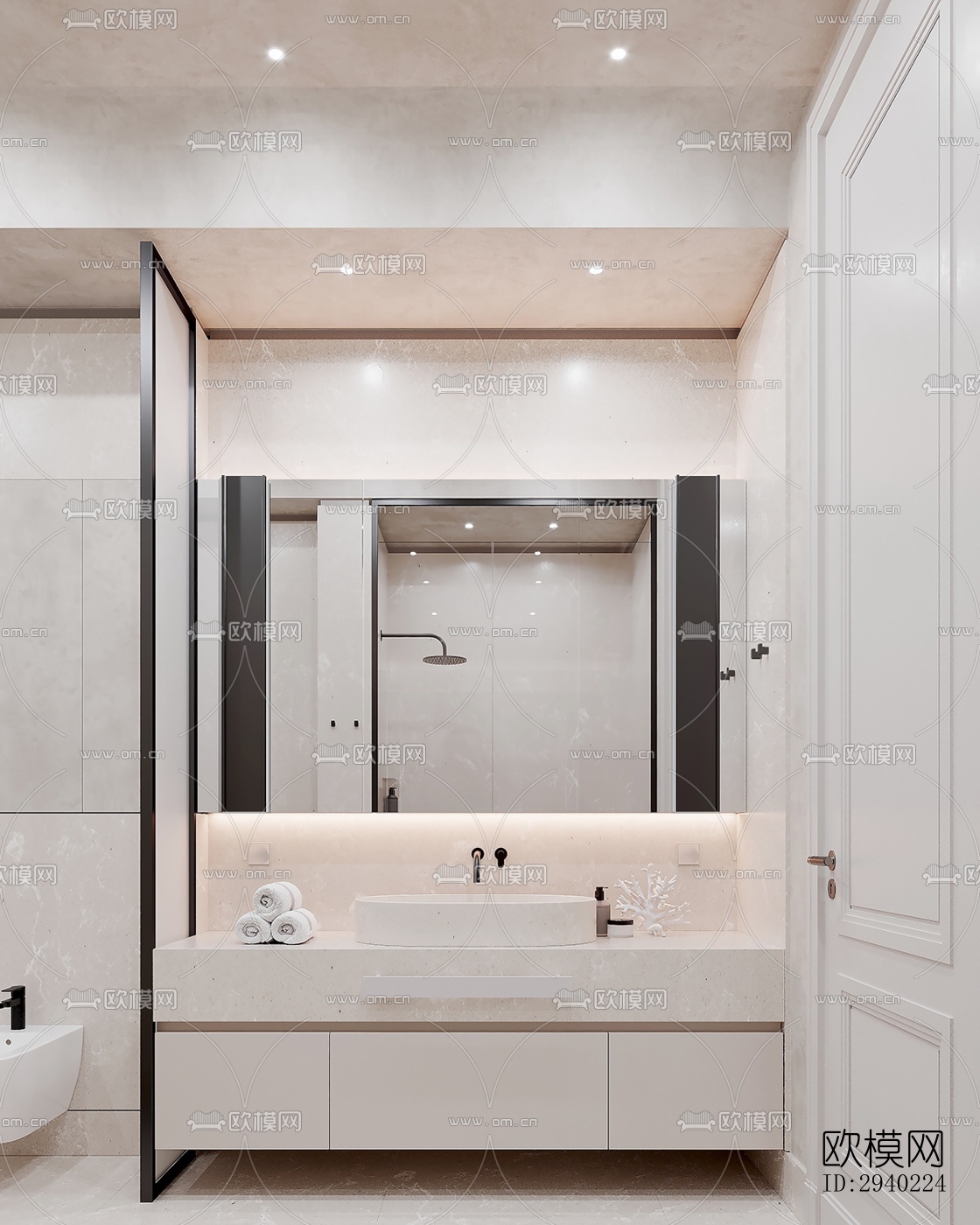 法式平层效果图下载（渲染图13）