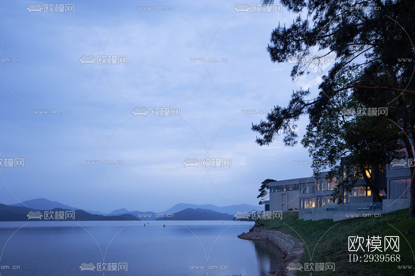 现代酒店民宿效果图下载（渲染图9）