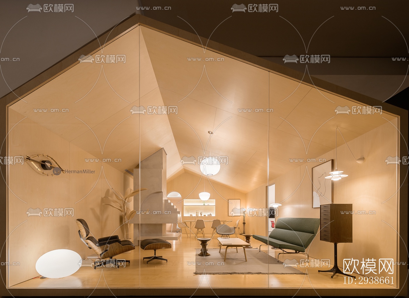 现代展览展厅效果图下载（渲染图5）