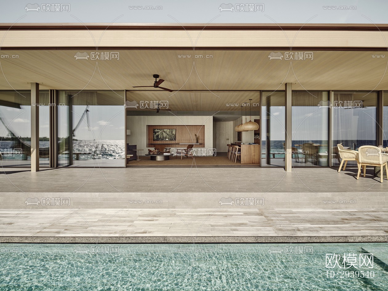 现代酒店民宿效果图下载（渲染图8）