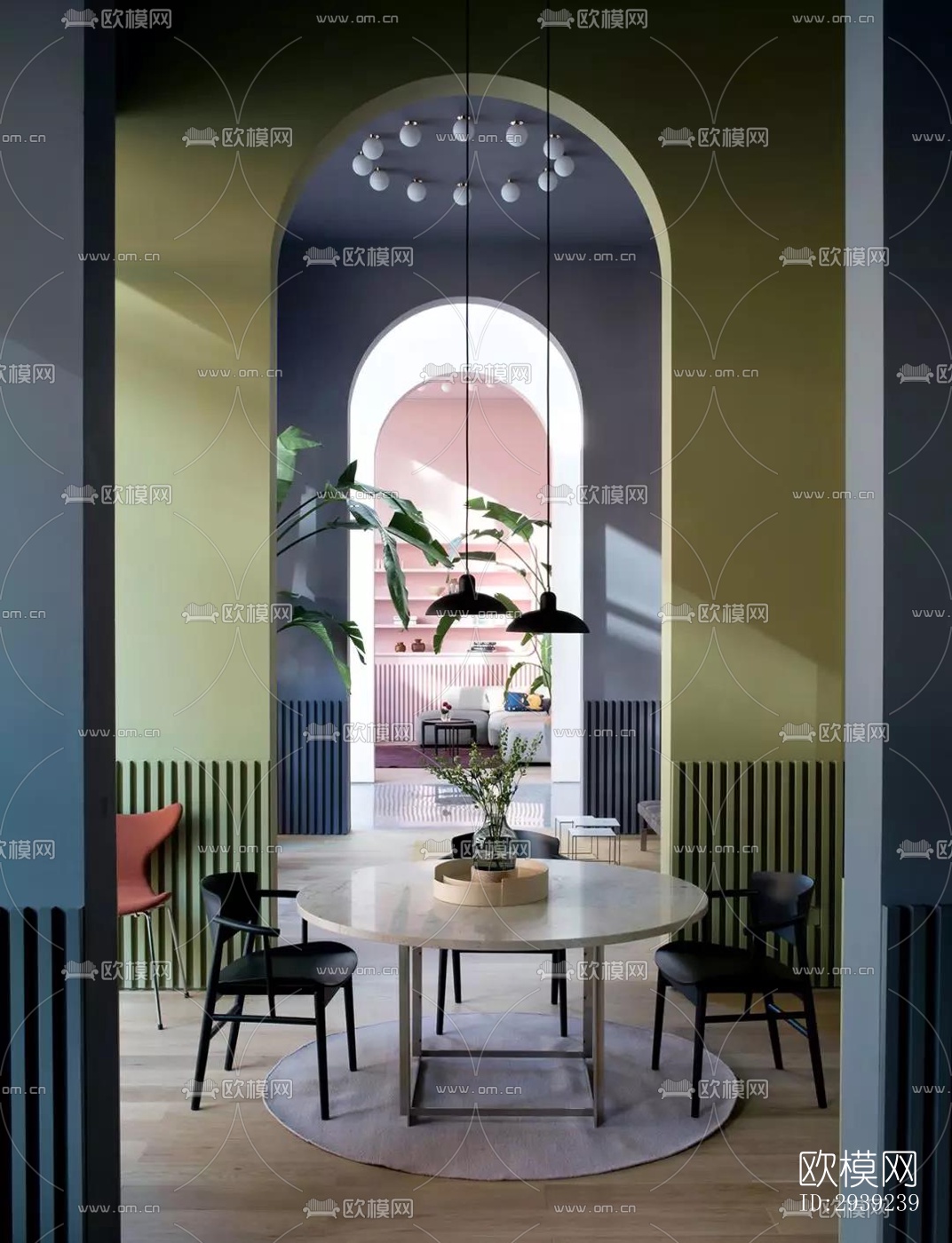 后现代酒店民宿效果图下载（渲染图4）