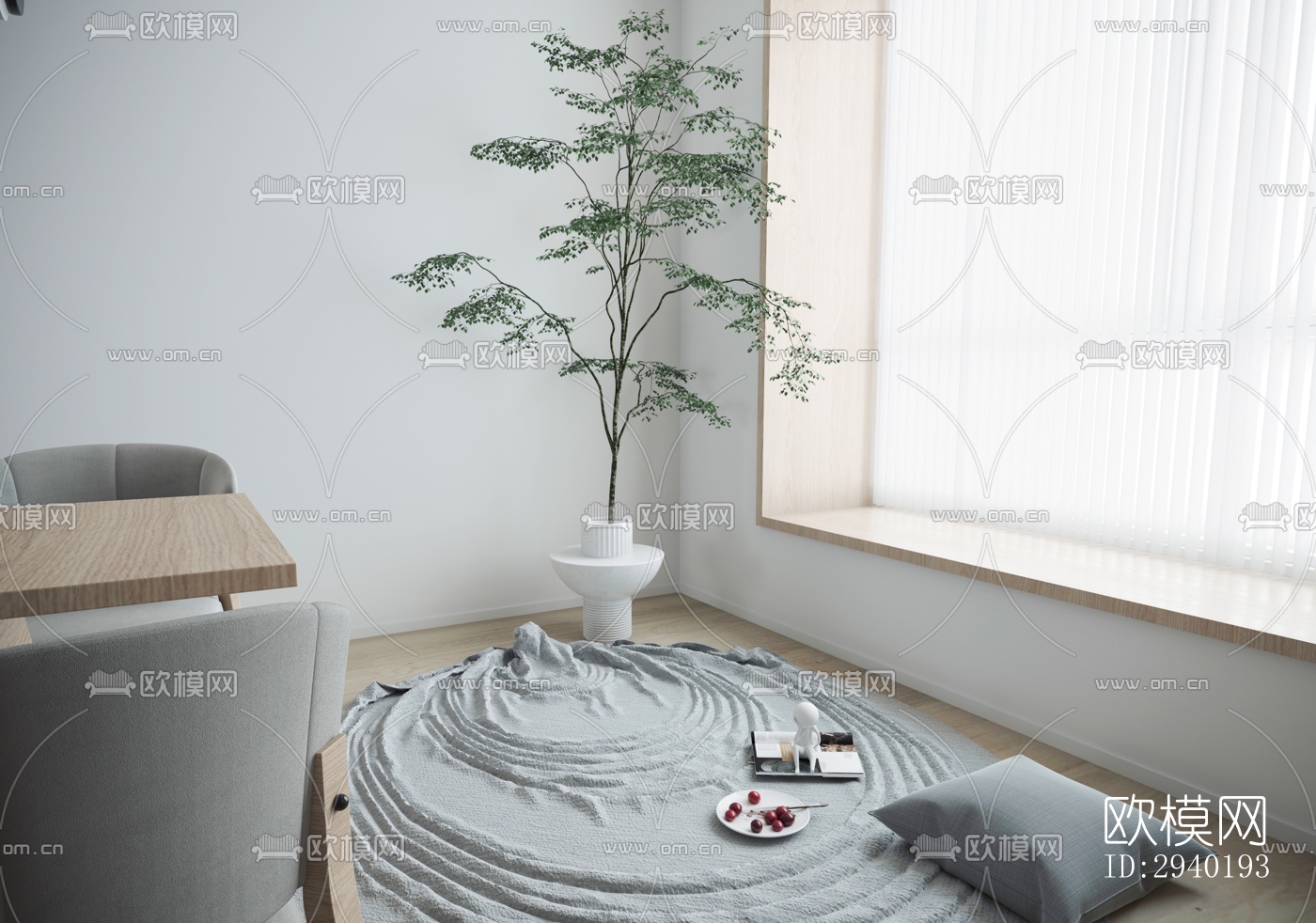 日式平层效果图下载（渲染图10）