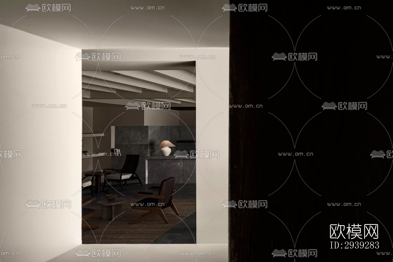 新中式酒店民宿效果图下载（渲染图10）