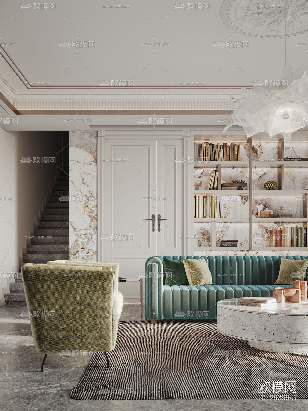 欧式复式效果图下载（渲染图8）