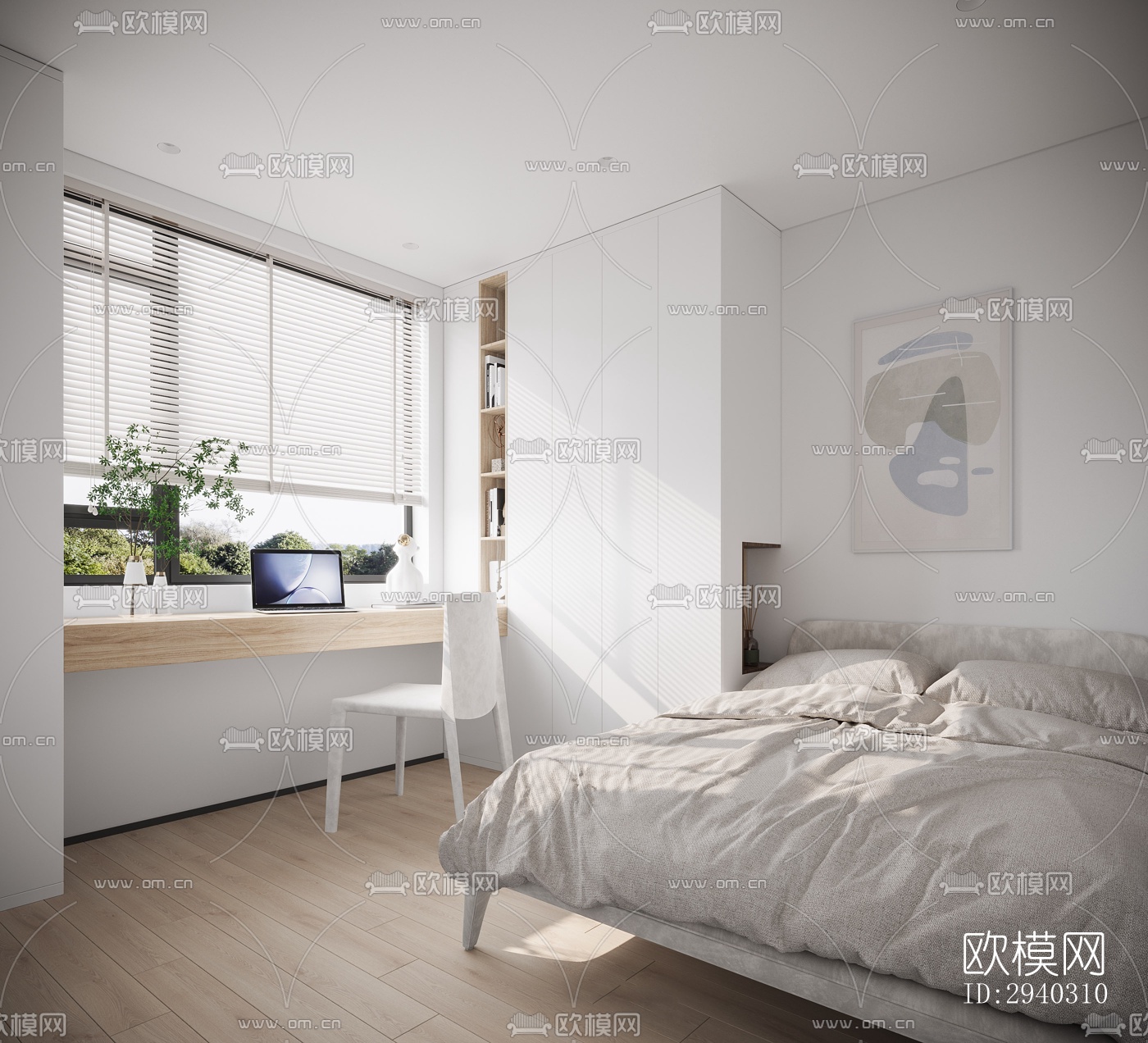 现代平层效果图下载（渲染图2）