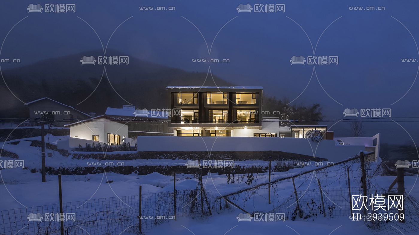 现代酒店民宿效果图下载（渲染图14）