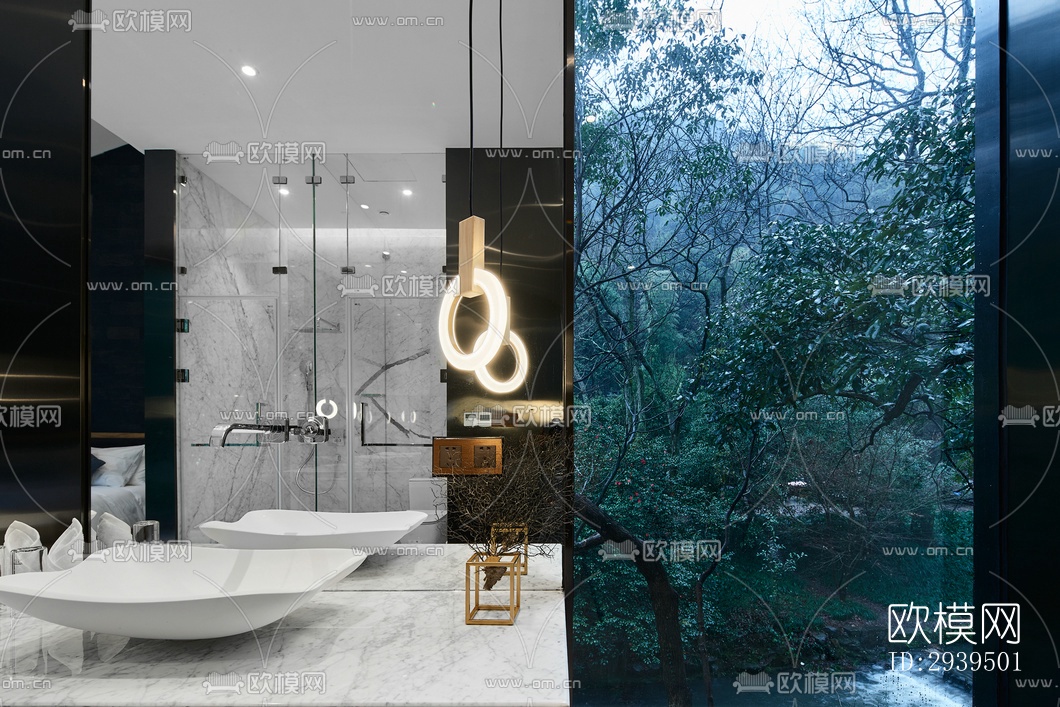 现代酒店民宿效果图下载（渲染图10）