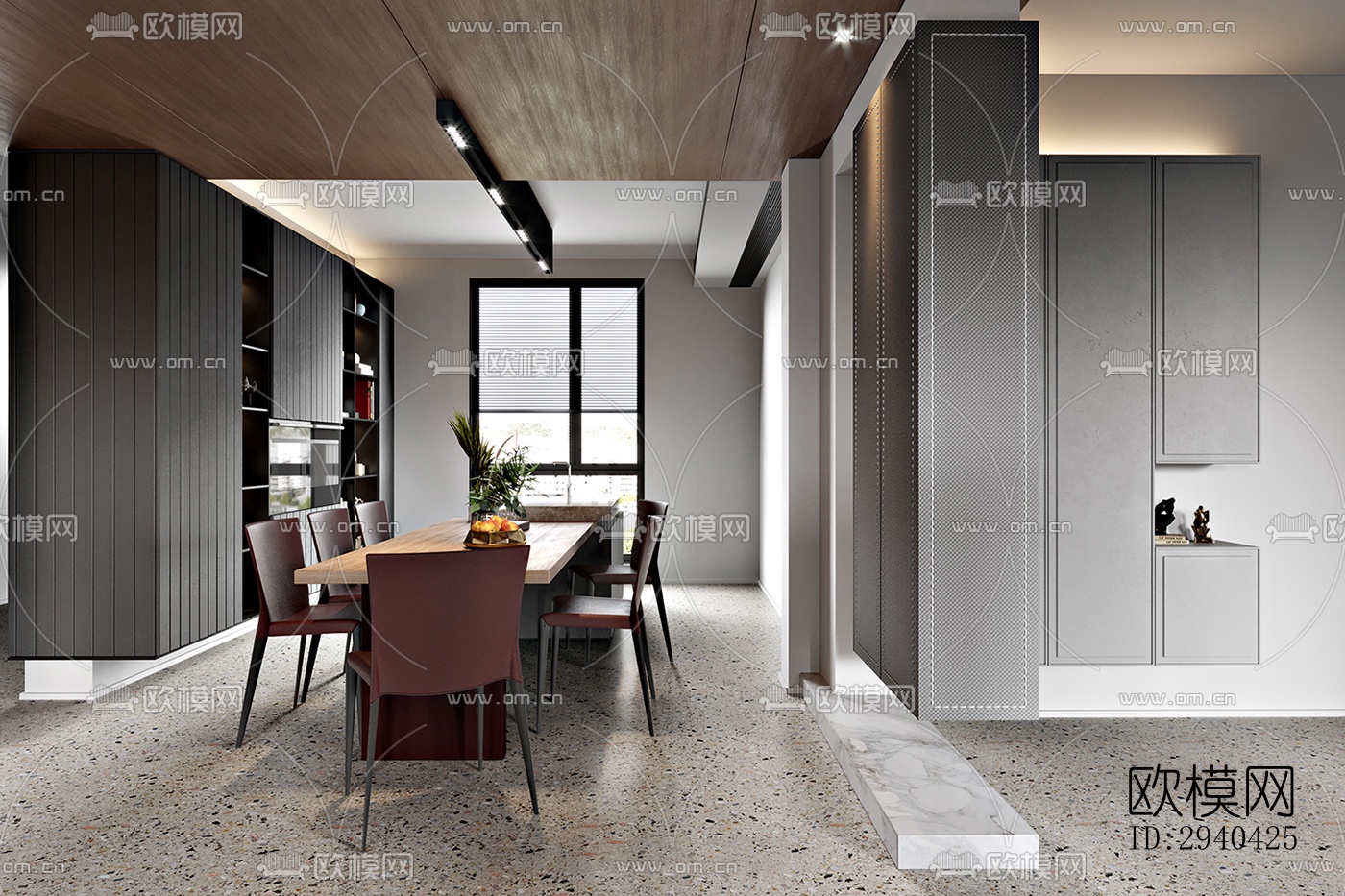 现代平层效果图下载（渲染图11）