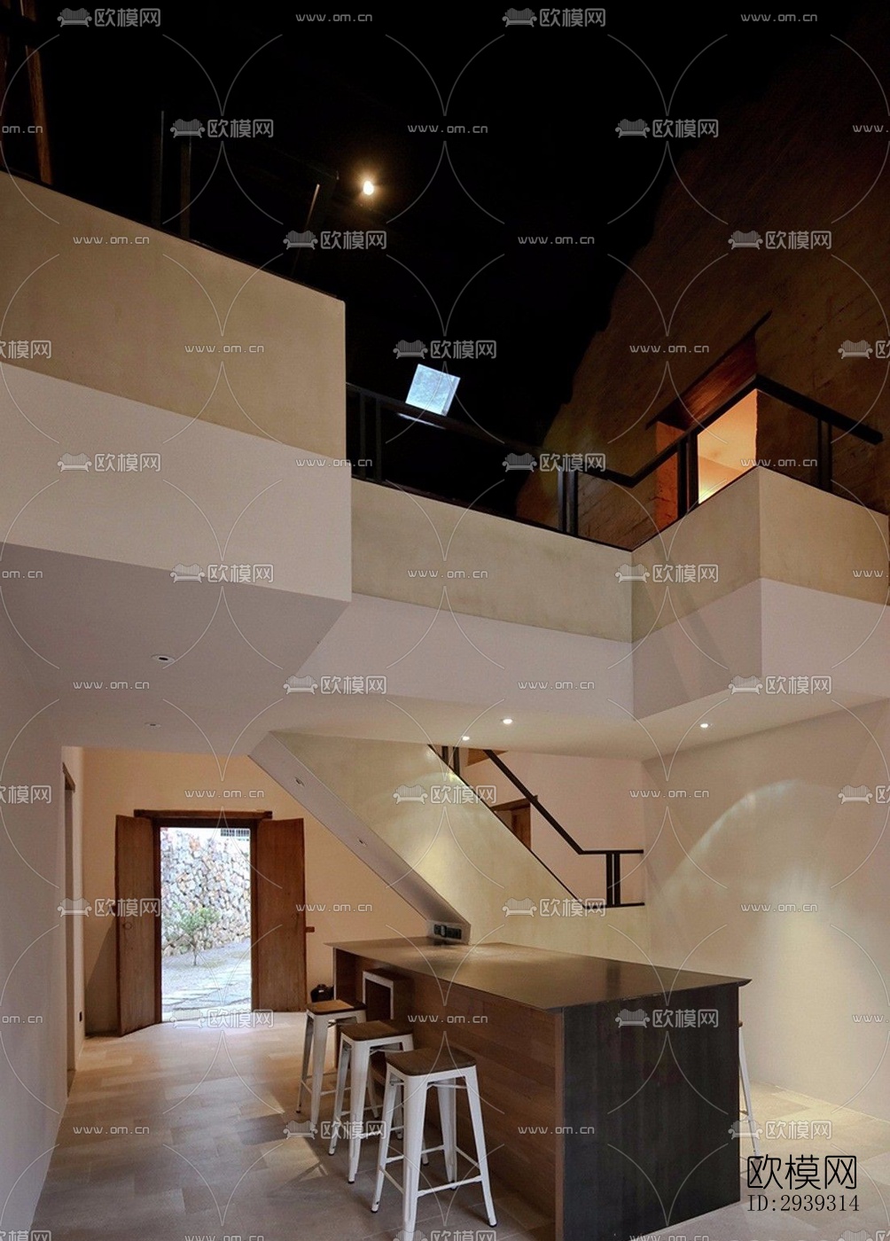 新中式酒店民宿效果图下载（渲染图4）