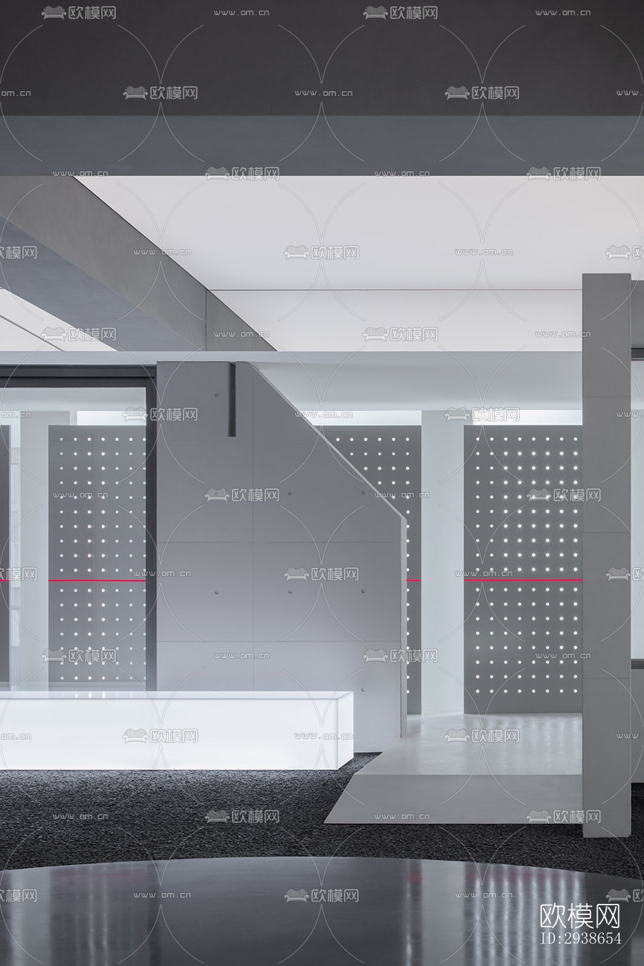 现代展览展厅效果图下载（渲染图4）